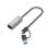 Adaptador USB Red UNITEK U1313C 2.5Gbps Type-A y Type-C Aluminio Space Grey