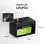 Batteria Green Cell LFPGC12V12AH LiFePO4 12,8 V 12 Ah IP54 Nero Verde