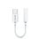 Adaptateur audio Savio AK-51 USB-C vers Mini Jack 3,5 mm DAC Blanc 11 cm