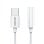 Adaptateur audio Savio AK-51 USB-C vers Mini Jack 3,5 mm DAC Blanc 11 cm
