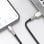 Cable Baseus Cafule 1 m Lightning USB A Macho Negro transferencia 480 Mbps
