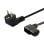 Cable de alimentación Savio CL-116 Schuko a IEC C13 en ángulo 1,8 m Negro