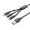 Cable UNITEK C14049BK USB C a Micro-USB B Lightning 1,2 m Negro