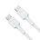 Cable USB C Green Cell GC PowerStream 0,3m 60W Blanco Trenzado