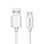 Cable USB Savio CL-167 3 m Blanco carga rápida USB 2.0 Micro USB