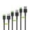 Cable USB Green Cell KABGCSET01 2 m USB-A a USB-C Iluminación LED 3 Unidades