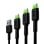 Cable USB Green Cell KABGCSET01 2 m USB-A a USB-C Iluminación LED 3 Unidades