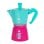 Caffettiera Moka Italiana Bialetti 0005393 6 Tazze Alluminio Blu Rosa Termoplastica