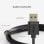 Cabo USB UNITEK Y-C456GBK 0,5 m Type-A Macho-Fêmea Dourado Preto