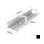 Organizador de cables Activejet CMP502 metálico blanco para escritorio 500 mm