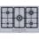 Plaque de cuisson Bosch PGQ7B5K90 inox 75 cm gaz 5 zones intégrée