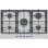 Plaque de cuisson Bosch PCQ7A5I90 inox 75 cm 5 foyers gaz intégré