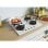 Plaque de cuisson Candy CVG6WW 59 cm gaz verre trempé 4 zones blanche intégrée