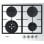 Plaque de cuisson Whirlpool AKTL629/WH gaz 59 cm verre blanc 4 foyers