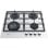 Plaque de cuisson Whirlpool AKTL629/WH gaz 59 cm verre blanc 4 foyers