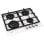 Plaque de cuisson Whirlpool AKTL629/WH gaz 59 cm verre blanc 4 foyers