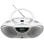 Grabadora de CD Blaupunkt BB14WH Plata Blanco Altavoces USB Radio LCD