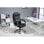 Bürostuhl Activejet YK7304 mit Massagefunktion und Heizung, gepolstert, schwarz
