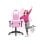 Silla gaming Huzaro Ranger 6.0 bucket ajustable rosa soporte 130 kg