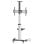 TV Stand Manhattan 461836 Fahrbarer Aluminiumwagen 37-70 Zoll höhenverstellbar Schwarz Silber