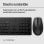 Tastiera a membrana HP Combo 650 Layout IT wireless con mouse incluso nero