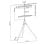 Suporte de chão Techly ICA-TR18SAM para TV 45"-65" até 32 kg, Nogueira