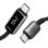 Cable USB-C INIU Leopard 240W 2m Negro con pantalla digital