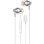 Auriculares Qubo AU-300C com cabo USB-C Microfone Controlo Volume Brancos