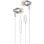 Auriculares Qubo AU-300C com cabo USB-C Microfone Controlo Volume Brancos