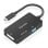 Convertidor de señal Aisens A109-0954 USB-C a DVI HDMI VGA 4K 15cm Negro