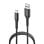 Cable USB NGS KNOT-AC USB-A a USB-C 1m carga rápida nylon trenzado negro