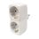 Adaptador de enchufe Hama 00108876 doble toma 3600W protección infantil blanco