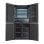 Frigorífico Cuatro Puertas Cecotec Bolero CoolMarket 4D 503 No Frost 177.5cm 503L E Negro Cristal Display Inverter