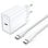 Cargador de Pared Vention FAHWF-EU USB-C 25W Carga Rápida con 2 Cables
