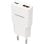 Cargador Nanocable USB-C PD 20W y USB-A QC 20W Blanco compacto carga rápida