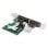 Tarjeta de Red Digitus PCIe 2x RS232 128000 bps Interfaz Serial Bajo CPU