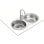 Teka DR 80 2C Évier encastrable ovale 2 cuves acier inoxydable
