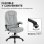 Vinsetto Silla De Oficina Reclinable Con 6 Puntos De Masaje 68x72x110-120cm Gris