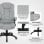 Vinsetto Silla De Oficina Reclinable Con 6 Puntos De Masaje 68x72x110-120cm Gris