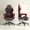 Vinsetto Silla Gaming De Cuero Pu Reclinable 135° Altura Ajustable Negro Y Rojo