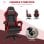 Vinsetto Silla Gaming De Cuero Pu Reclinable 135° Altura Ajustable Negro Y Rojo