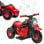 Aiyaplay Moto Eléctrica Infantil 6v Con Burbujas, Música Y Luces 30 Kg Rojo
