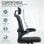 Homcom Silla De Oficina De Malla Con Soporte Lumbar Y Altura Ajustable Negro