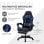 ML Design Silla Gaming Ergonómica Azul con Reposapiernas y Cojines