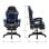 ML Design Silla Gaming Ergonómica Azul con Reposapiernas y Cojines