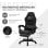 ML Design Silla Gaming Ergonómica Negra con Reposapiés, Cojines Lumbar y Cervical, Reposabrazos y Ajuste 135°