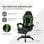 ML Design Silla Gaming Ergonómica Verde con Reposapiernas, Cojines y Reposabrazos Ajustables