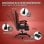ML Design Silla Gaming Ergonómica Negra y Roja con Reposapiernas, Cojín Lumbar y Cervical, Respaldo Ajustable, 200 kg