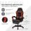 ML Design Silla Gaming Ergonómica Negra y Roja con Reposapiernas, Cojín Lumbar y Cervical, Respaldo Ajustable, 200 kg