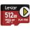 microSDXC Lexar PLAY PRO 512GB R900/W600 Express Hochgeschwindigkeit schwarz-rot
